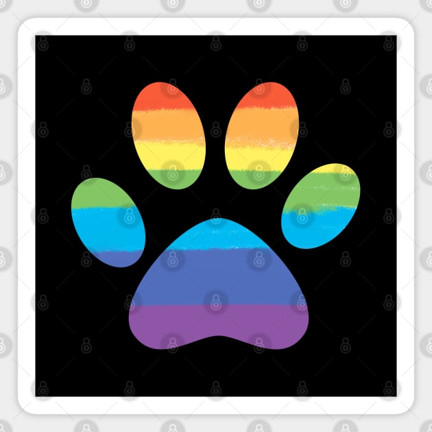 Dog Paw Rainbow Pride Shirt, LGBTQ, Gay Shirt, Lesbian Shirt, Gift for Gay Lesbian, Gift for Dog Lovers, Queer Pride Month Magnet by InfiniTee Design